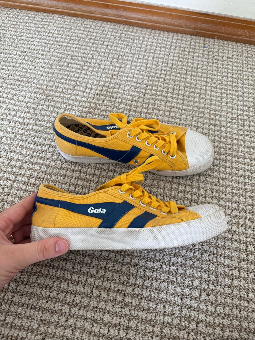 Gola Women’s Yellow & Navy Canvas Sneakers Trainers 6